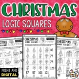 Christmas Math Logic Square Puzzles