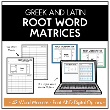 Preview of Greek and Latin Root Word Matrices