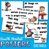 Growth Mindset Posters: GYMNASTICS Theme (EDITABLE)
