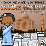 Indira Gandhi Biography Pack Lesson Women's History Month 