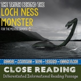 LOCH NESS MONSTER Differentiated Close Reading Passage