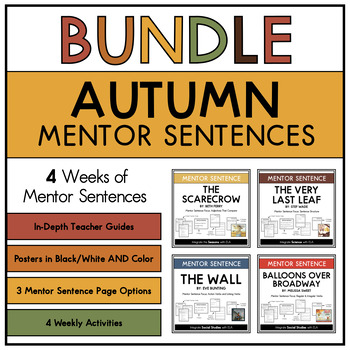Preview of Mentor Sentences: Autumn BUNDLE