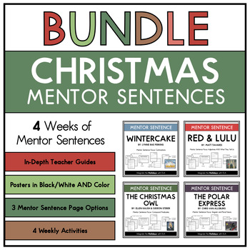 Preview of Mentor Sentences: Christmas BUNDLE