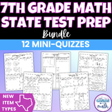 Mini Quizzes BUNDLE | 7th Grade Math State Test Prep | STA