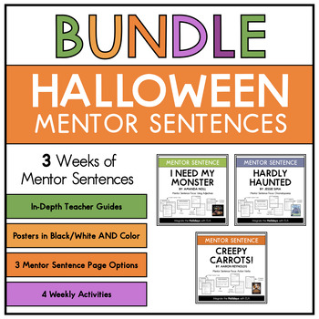 Preview of Mentor Sentences: Halloween BUNDLE