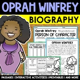 Oprah Winfrey Biography Unit Pack Reading Passages Activit