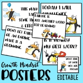 Penguins Growth Mindset Posters EDITABLE
