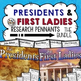 Presidents AND First Ladies Biography Research Pennant BUNDLE