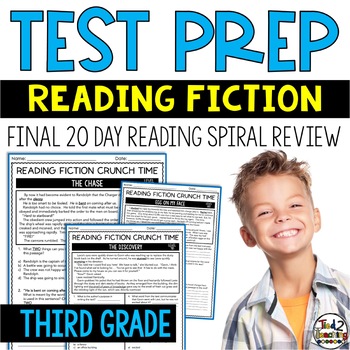 Preview of 3rd Grade Reading Comprehension ELA Test Prep Fiction Passages State Test Prep