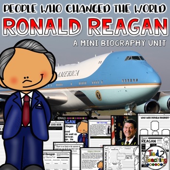 Preview of Ronald Reagan President Mini Biography Pack Unit Presidents' Day Lesson