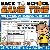 Sports Theme Back to School Activities for BIG KIDS