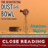 The Dust Bowl Reading Passage - Differentiated Close Reading