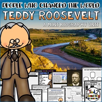 Preview of Theodore Roosevelt President Biography Unit Pack Presidents' Day Passages