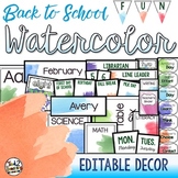 Watercolor Classroom Decor BUNDLE