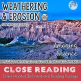 Weathering and Erosion - Differentiated Close Reading