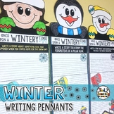 Winter ELA Activities Writing Paper Pennant Banner Craft W