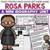 Rosa Parks Biography Pack Unit Lesson Passages Black Histo