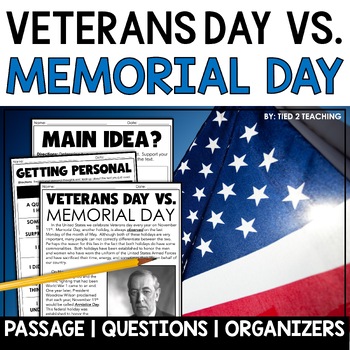 Preview of Veterans Day Differentiated Close Reading