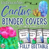 Cactus Binder Covers EDITABLE