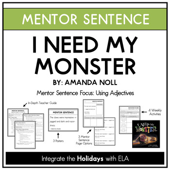 Preview of Mentor Sentence: I Need My Monster