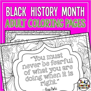 Preview of Black History Month Coloring Pages Black History Month Quotes Bulletin Board