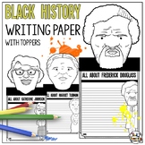 Black History Month People Writing Paper Coloring Bulletin