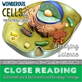 Introduction to Cells Close Reading Passage Parts of a Cel