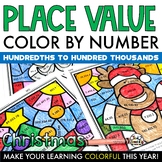Christmas Coloring Pages Place Value Worksheets Color by Number