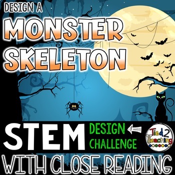 Preview of Construct a Monster Skeleton Halloween STEM Challenge