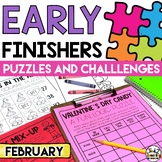 Valentines February Early Finishers Puzzles with Valentine