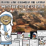 Mother Teresa Biography Unit Pack Lesson Reading Passages 