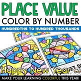 New Year Coloring Pages Place Value Worksheets Color by Number