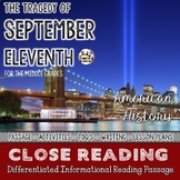 September 11th - Patriot Day - Differentiated Close Reading