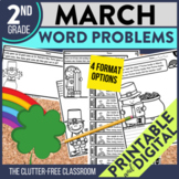 MARCH WORD PROBLEMS Math 2nd Grade Second Activities Works
