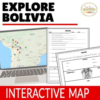 Preview of Bolivia Virtual Field Trip Digital Map Activities ENGLISH ONLY