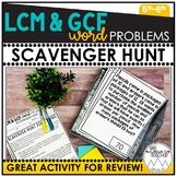 GCF and LCM Word Problems | Scavenger Hunt