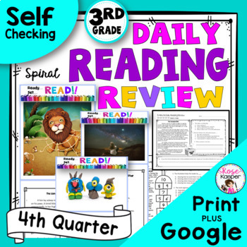 Preview of Daily Reading Comprehension Review - Fourth Quarter
