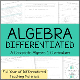 Algebra 1 Curriculum Full Year Differentiated Lessons