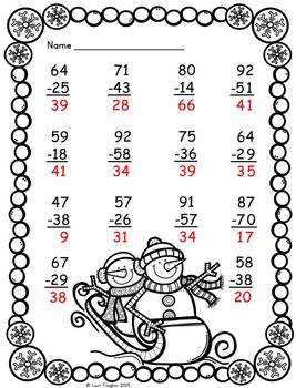 2 and 3 digit Addition and Subtraction with Regrouping Printables