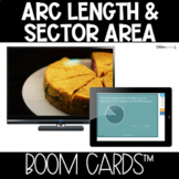 Boom Cards™ Arc Length & Area of a Sector in Circles DISTA
