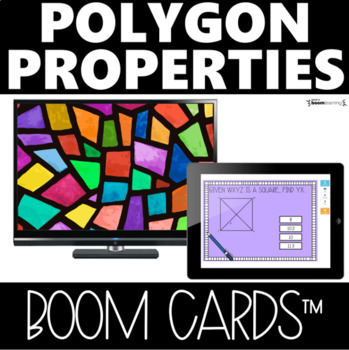 Preview of Boom Cards™ Polygon & Quadrilateral Properties DISTANCE LEARNING