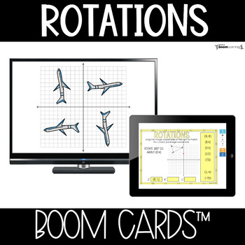 Preview of Boom Cards™ Rotations on a Coordinate Plane DISTANCE LEARNING