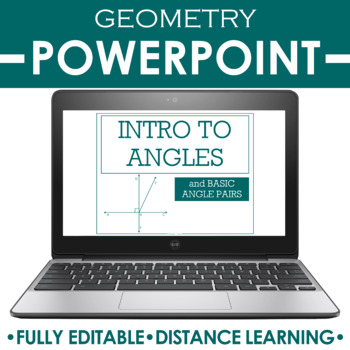 Preview of Geometry PowerPoint Teaching Intro to Angles DISTANCE LEARNING