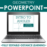 Geometry PowerPoint Teaching Intro to Angles DISTANCE LEARNING