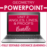 Geometry PowerPoint Unit Bundle | Angles, Lines, & Proofs