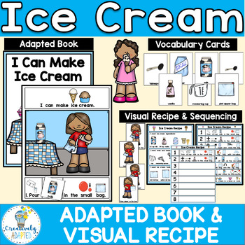 Preview of Ice Cream Visual Recipe and Adapted Book