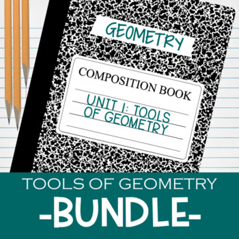 Preview of Interactive Notebook Notes Tools of Geometry BUNDLE