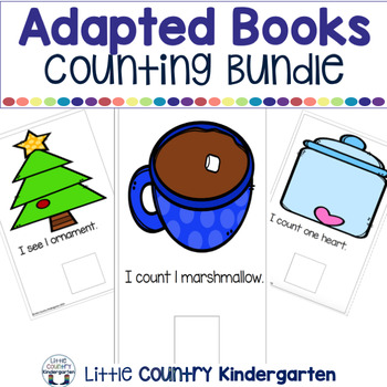 Preview of Counting Adapted Books for Special Education - Monthly Themed Growing Bundle