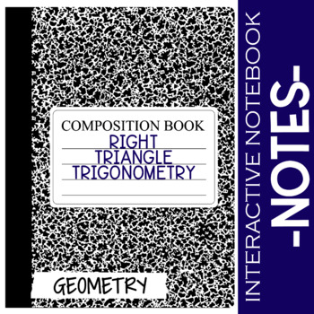 Preview of Right Triangle Trigonometry Notes for Geometry Interactive Notebooks