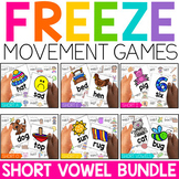 Short Vowel Games | CVC Words Worksheets | FREEZE Movement